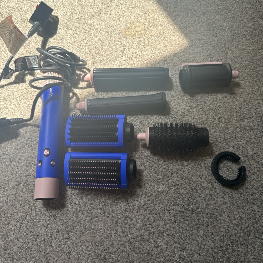 Blue and Pink Hair Styling Tool Set